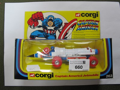 Lot 660 - A boxed Corgi 263 Captain America Jetmobile,...