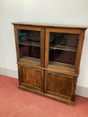 Lot 1480 - A XIX Century Rosewood Cabinet, with twin...