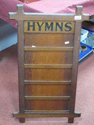 Lot 1290 - Pine Church 'Hymns' Number Board, with five...