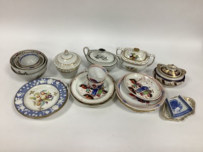 Lot 1078 - Four New Hall and Other XIX Century Porcelain...