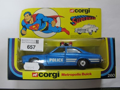 Lot 657 - A boxed Corgi 260 Superman - Metropolis Buick...