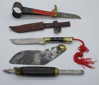 Lot 242 - Tools, ebony and brass sliding blade with...