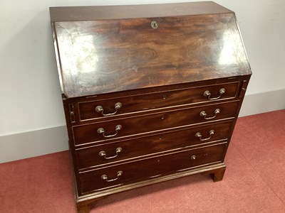 Lot 1479 - An XVIII Century Mahogany Bureau, with fall...