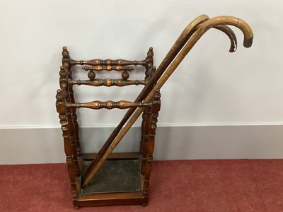 Lot 1521 - An Early XX Century Mahogany Stick/Umbrella...