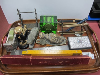 Lot 1327 - Desk Equipment, including writing pens,...