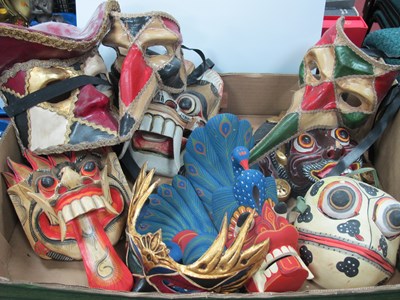 Lot 1310 - Venetian and African Style Masks, including...