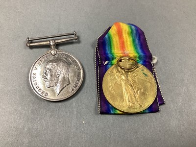 Lot 698 - WWI Medal Duo, comprising British War Medal &...