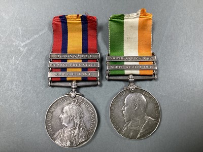 Lot 684 - Boar War Medal Duo, Queens South Africa Medal...