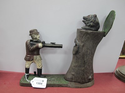 Lot 1354 - Teddy and The Bear Cast Iron Money Box.