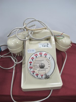 Lot 1319 - Vintage White Bakelite Telephone, P.T.T. No...