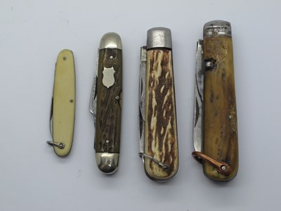 Lot 79 - Sheffield Two Blade and Awl, horn scales, n/s...