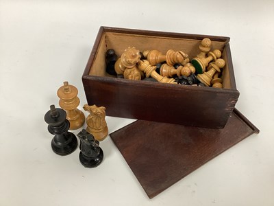 Lot 1282 - An Early XX Century Turned Wood Chess Set,...