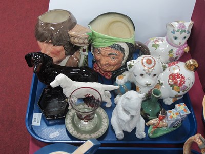 Lot 1138 - Doulton Character Jugs (x 2), Franklin Mint...