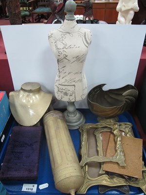 Lot 1318 - Jewellery Display Mannequin, scales, brass...