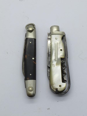 Lot 85 - Horseman Knife, mother of pearl scales Slater...