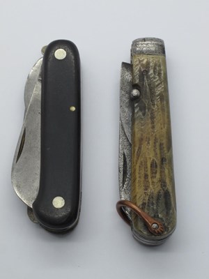 Lot 87 - Sheffield One Blade Tin Opener, stag scales,...