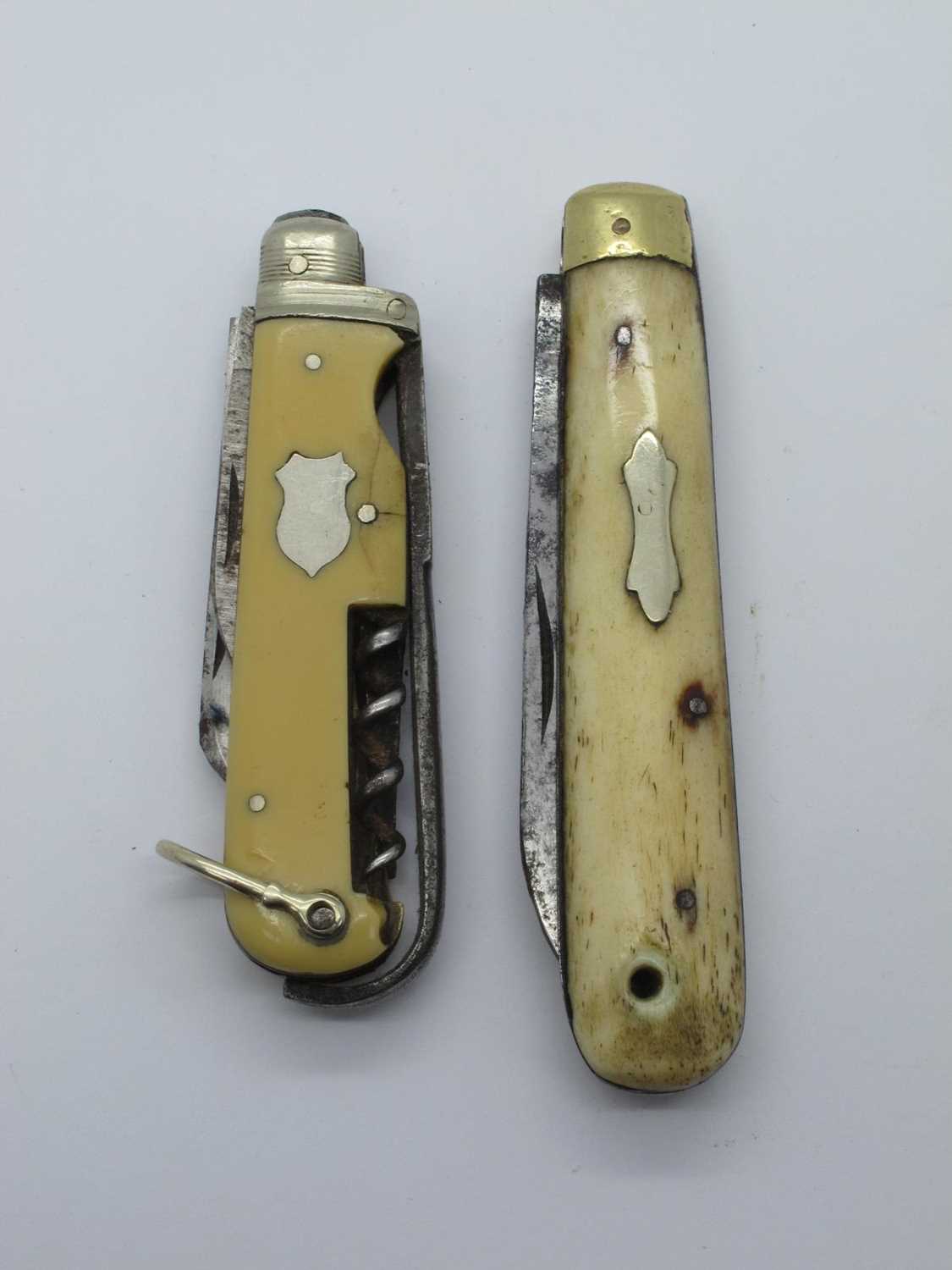 Lot 148 - Horseman Knife, J.Nowill and Sons faux ivory...