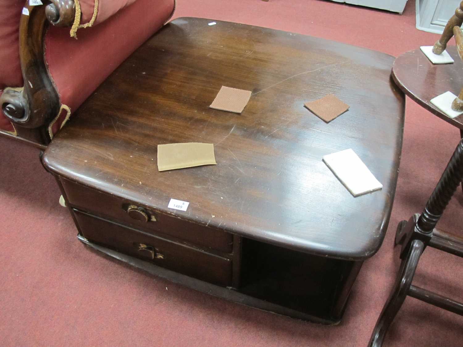 Lot 1489 - Ercol Pandora Coffee Table, 79.5cm square,...
