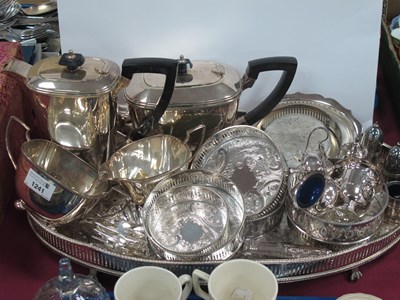 Lot 1241 - Presentation Four Piece Plated Tea Service,...