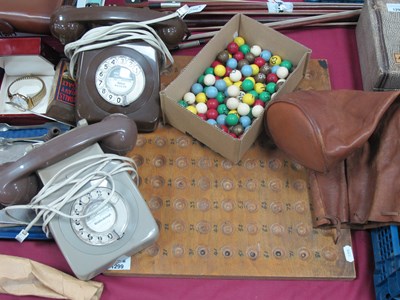 Lot 1299 - Brown & Grey Plastic Anvil Telephones, Bingo...