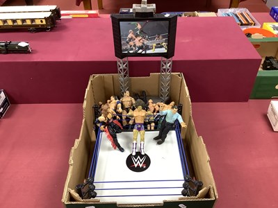 Lot 819 - Twelve WWE Plastic Action Wrestling Figures by...