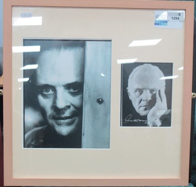 Lot 1294 - Anthony Hopkins Autograph, silver pen signed...