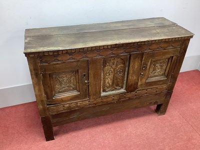 Lot 1478 - A XVII Century and Later Oak Cabinet on Stand,...