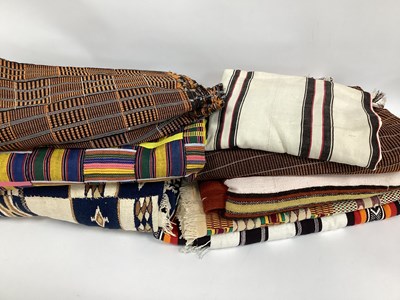 Lot 1349 - An Ashanti Kente Cloth, Ghana cotton, with a...