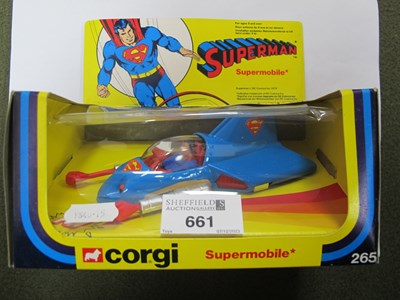 Lot 661 - A boxed Corgi #265 Superman Supermobile. Eight...