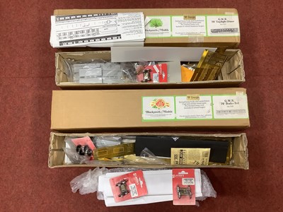 Lot 629 - Two O Gauge GWR brass coach kits, boxed, by...