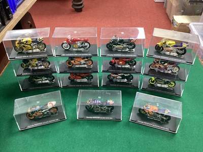 Lot 504 - Fifteen 1:24th Scale Diecast Model Motorcycles...