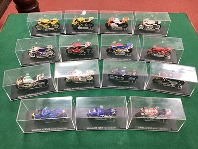 Lot 519 - Fifteen 1:24th Scale Diecast Model Motorcycles...