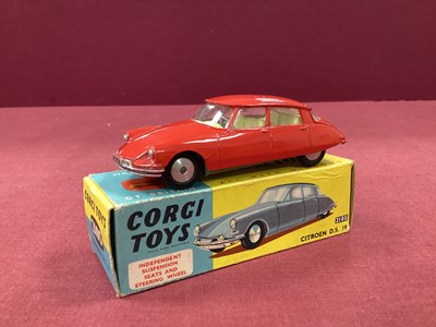 Lot 689 - Corgi Toys No 210S - Citroen DS19, red overall...