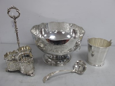 Lot 76 - A Large Silver Plated on Copper Punch Bowl,...