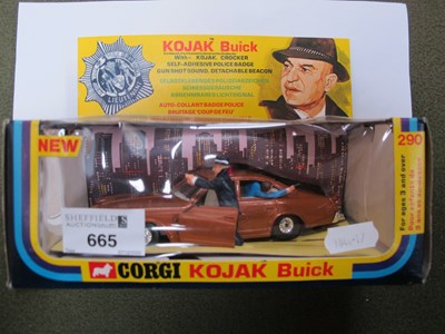 Lot 665 - A boxed Corgi Toys #290 Kojak Buick, bronze...