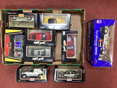 Lot 346 - Nine 1:24 / 1:18 / 1:26 Scale Diecast Model...