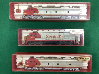 Lot 508 - Three boxed Rivarossi American HO scale diesel...