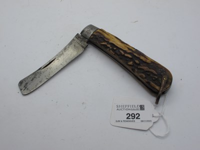 Lot 292 - Sailors Knife, Turner and Co, best steel, stag...