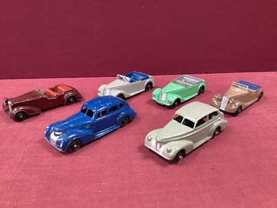 Lot 676 - Four Dinky Post War 38 Series Cars, including...