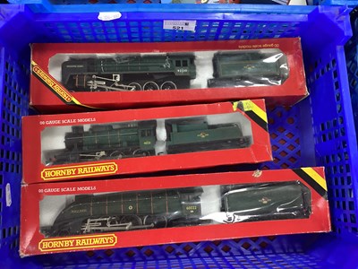 Lot 521 - Three Hornby 'OO' Gauge Locomotives, No 350 A4...