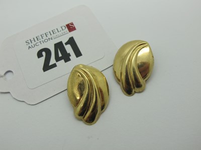 Lot 241 - A Pair of Modern 9ct Gold Clip on Earrings, of...