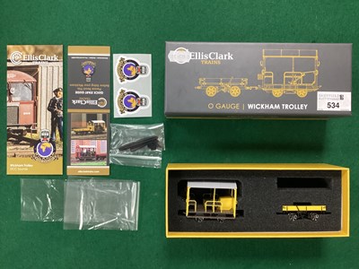 Lot 534 - A boxed O gauge Wickham Trolley by Ellis Clark...