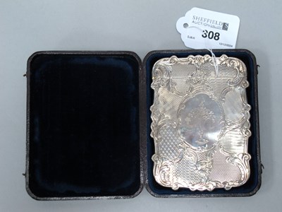 Lot 308 - A Victorian Hallmarked Silver Card Case, T&P,...