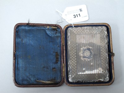 Lot 311 - A Victorian Hallmarked Silver Card Case, ES,...