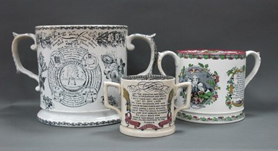 Lot 1065 - A Late XIX Century Pearlware Pottery Two...