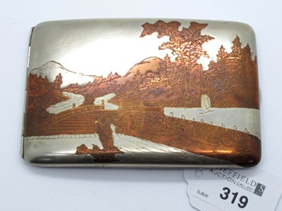 Lot 319 - A Highly Decorative Two-Tone Japanese Scene...