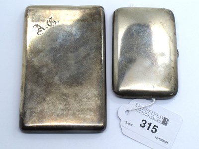 Lot 315 - An Edwardian Hallmarked Silver Hinge Top Card...