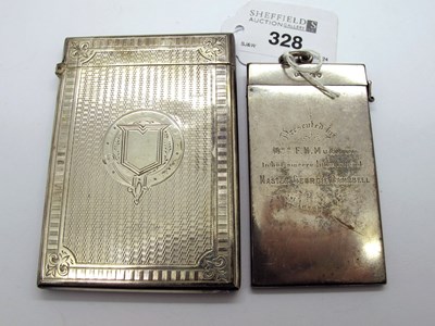 Lot 328 - A Victorian Hallmarked Silver Card Case, G.U,...