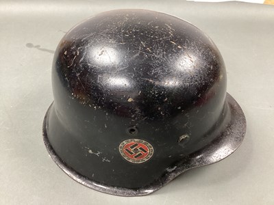 Lot 563 - WWII German Third Reich M42 Helmet, black...