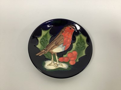 Lot 1119 - A Moorcroft Pottery Circular Pin Tray, painted...